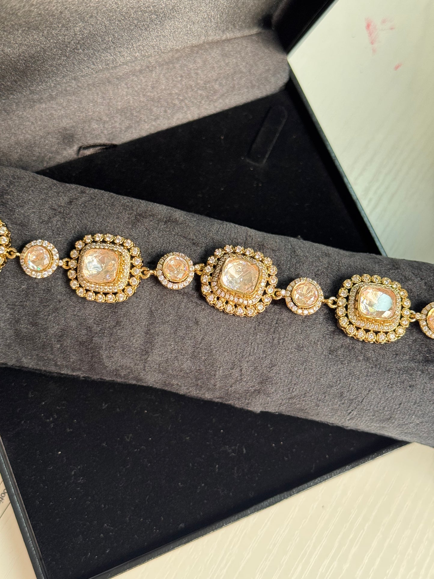 FMC2706 - Pure Mossanite Kundan Necklace