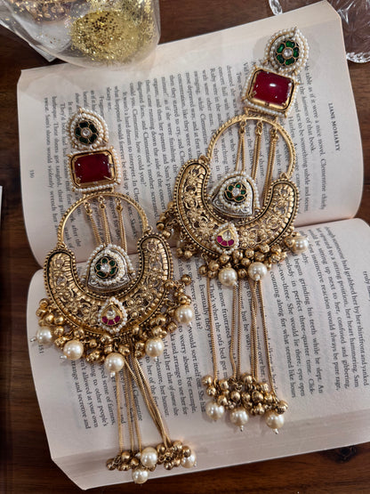 FMC3300 - Kashmiri Style (Brass) Earrings
