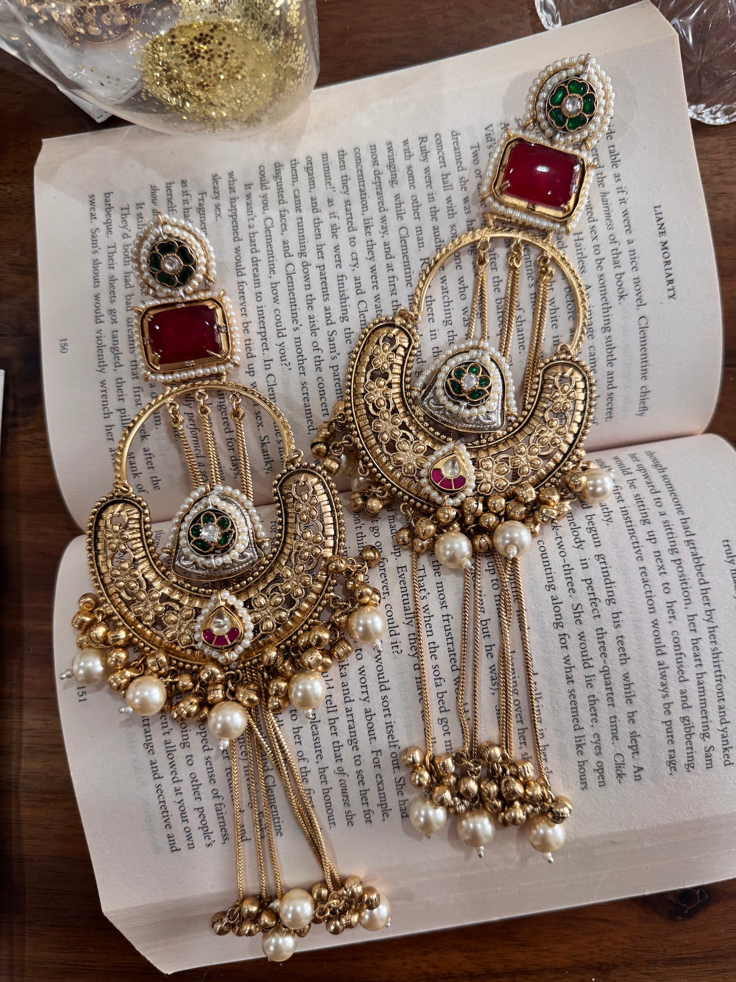 FMC3300 - Kashmiri Style (Brass) Earrings