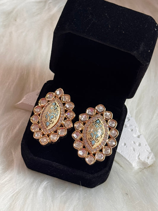 FMC864 - Uncut Kundan Stud Earrings