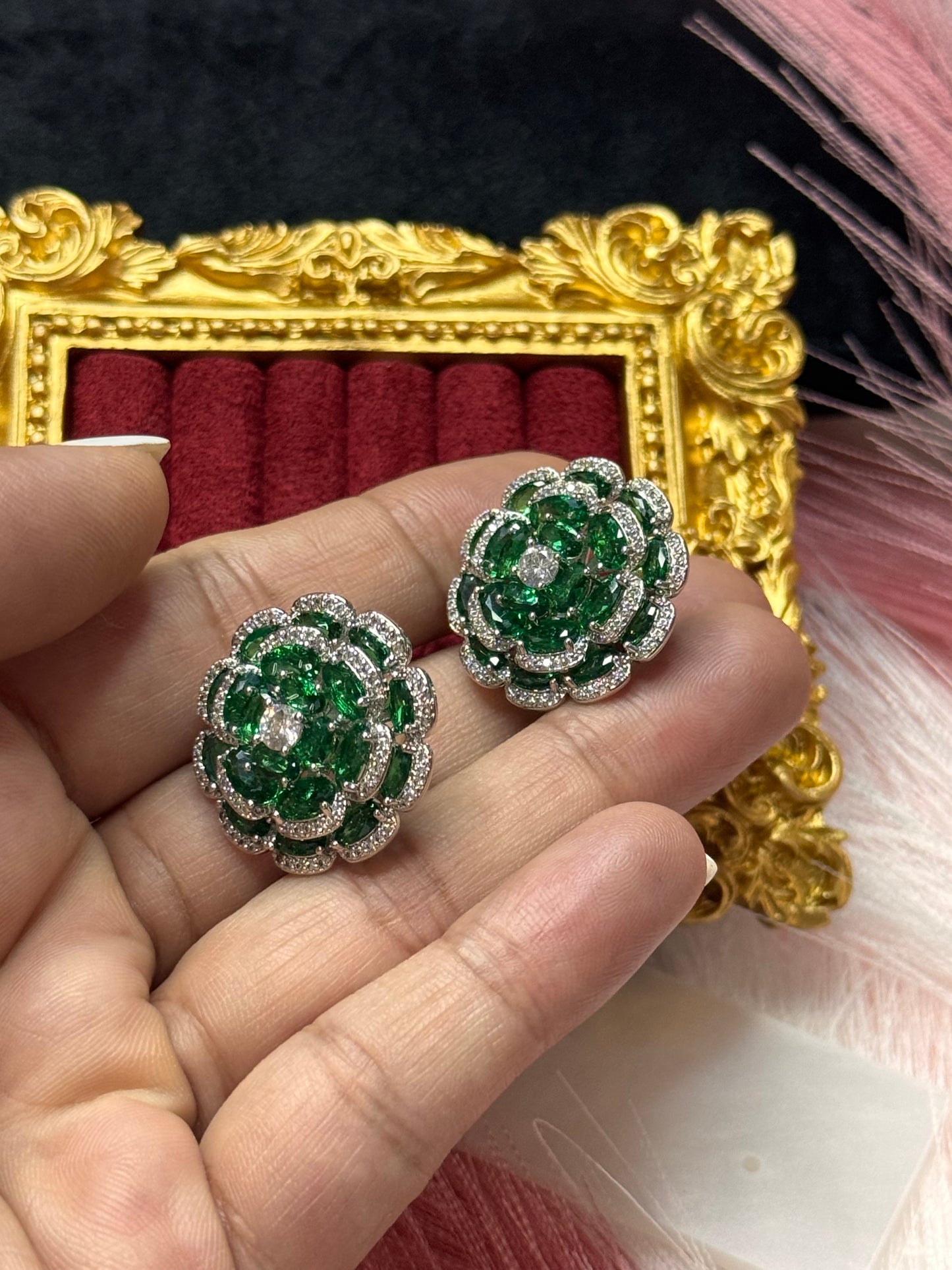 FMC1122 - WGP 3D Floral Stud Earrings