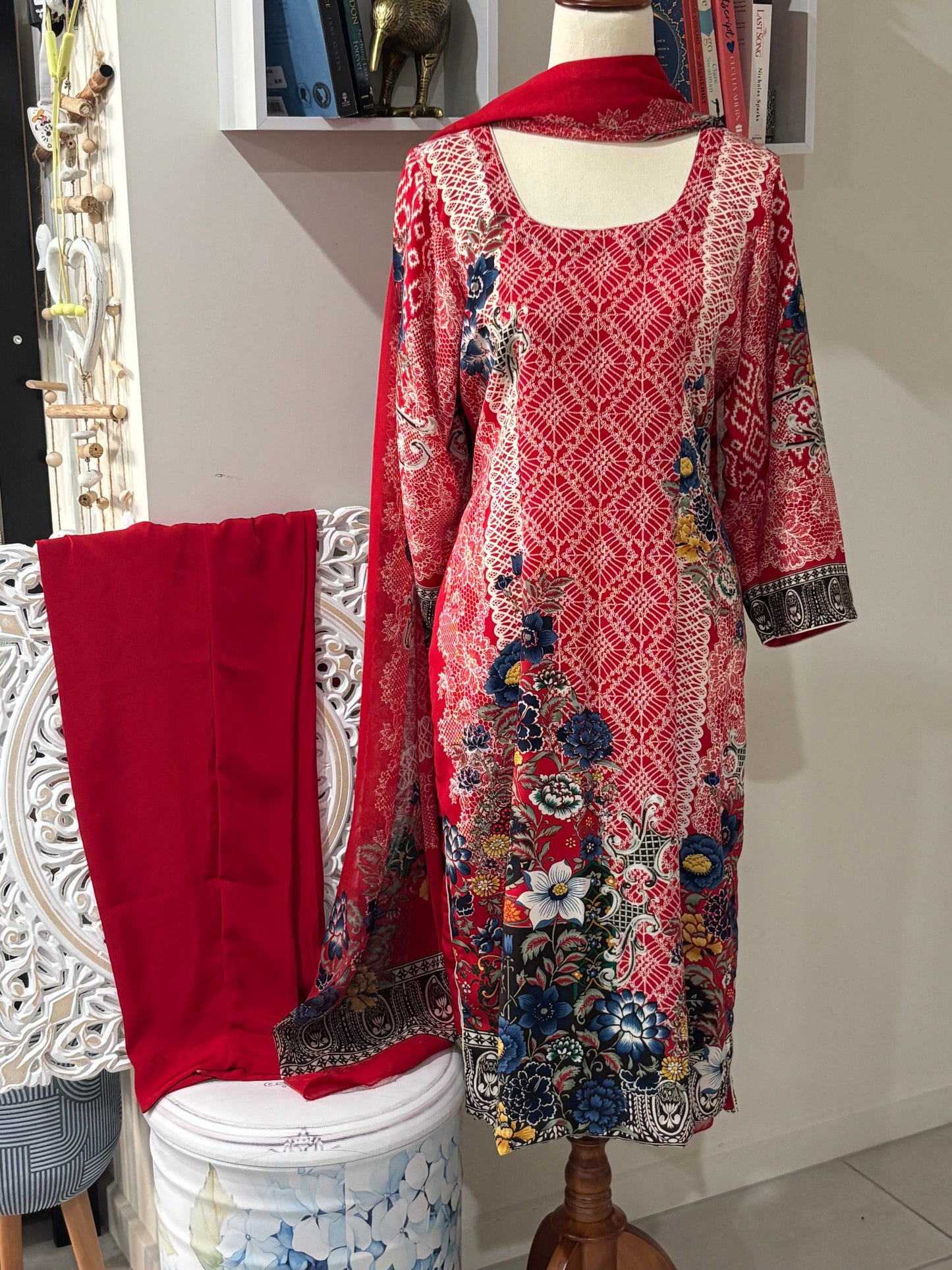 Digital Printed Crepe Pant Suit