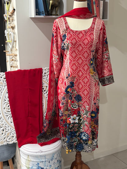 Digital Printed Crepe Pant Suit