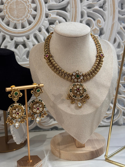 FMC3617 - Rajwada Gold Plated Necklace