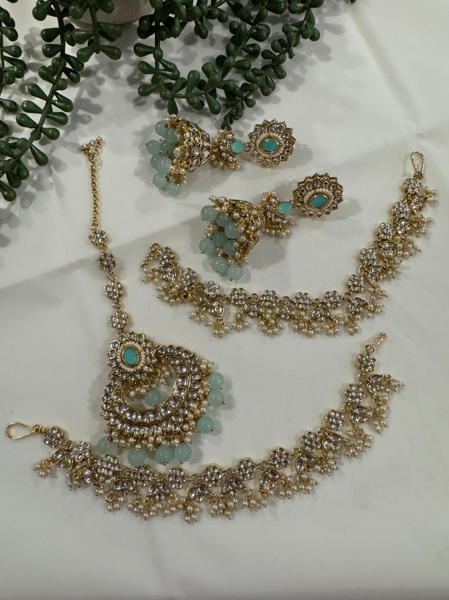 FMC210 - Kundan Jhumki Sahara set