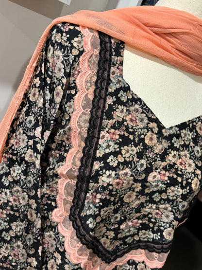 Pure Crape Printed Suit