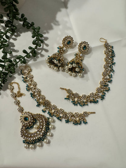 FMC210 - Kundan Jhumki Sahara set