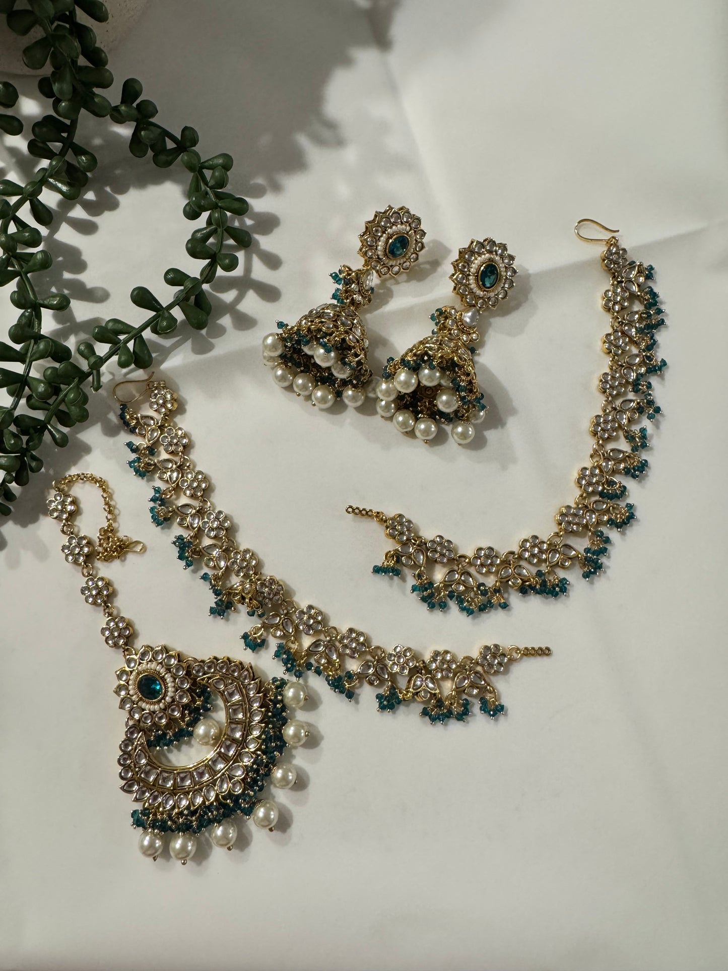 FMC210 - Kundan Jhumki Sahara set