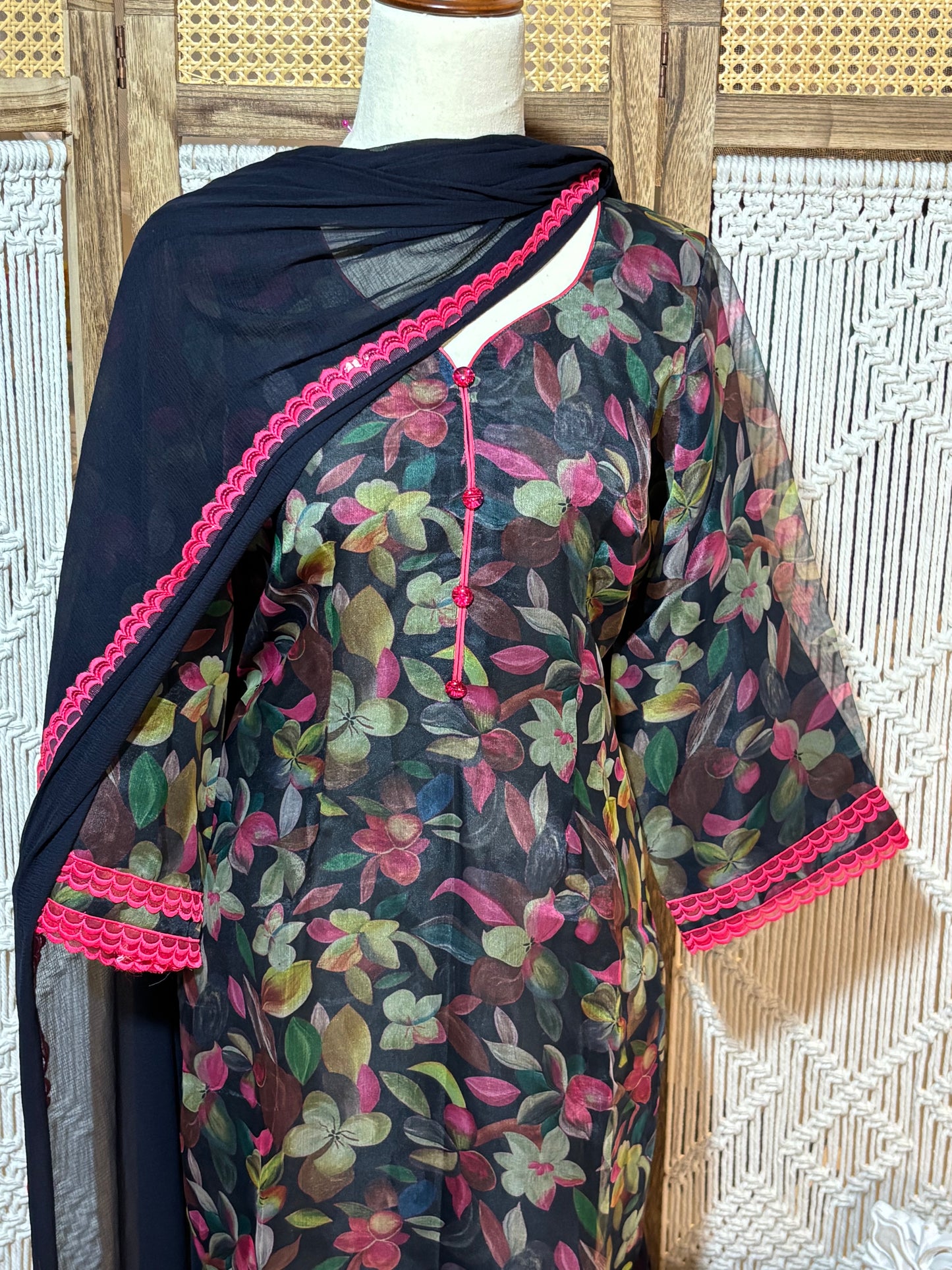 Classic Organza Blue Salwar Suit with Dupatta