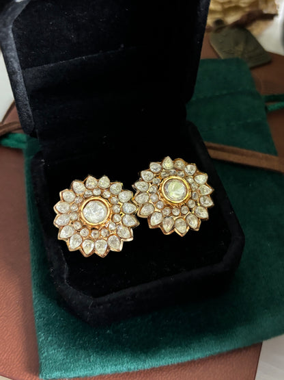 FMC9802 - Mossanite Kundan Studs