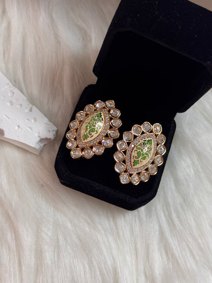 FMC864 - Uncut Kundan Stud Earrings