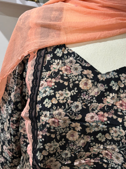 Pure Crape Printed Suit