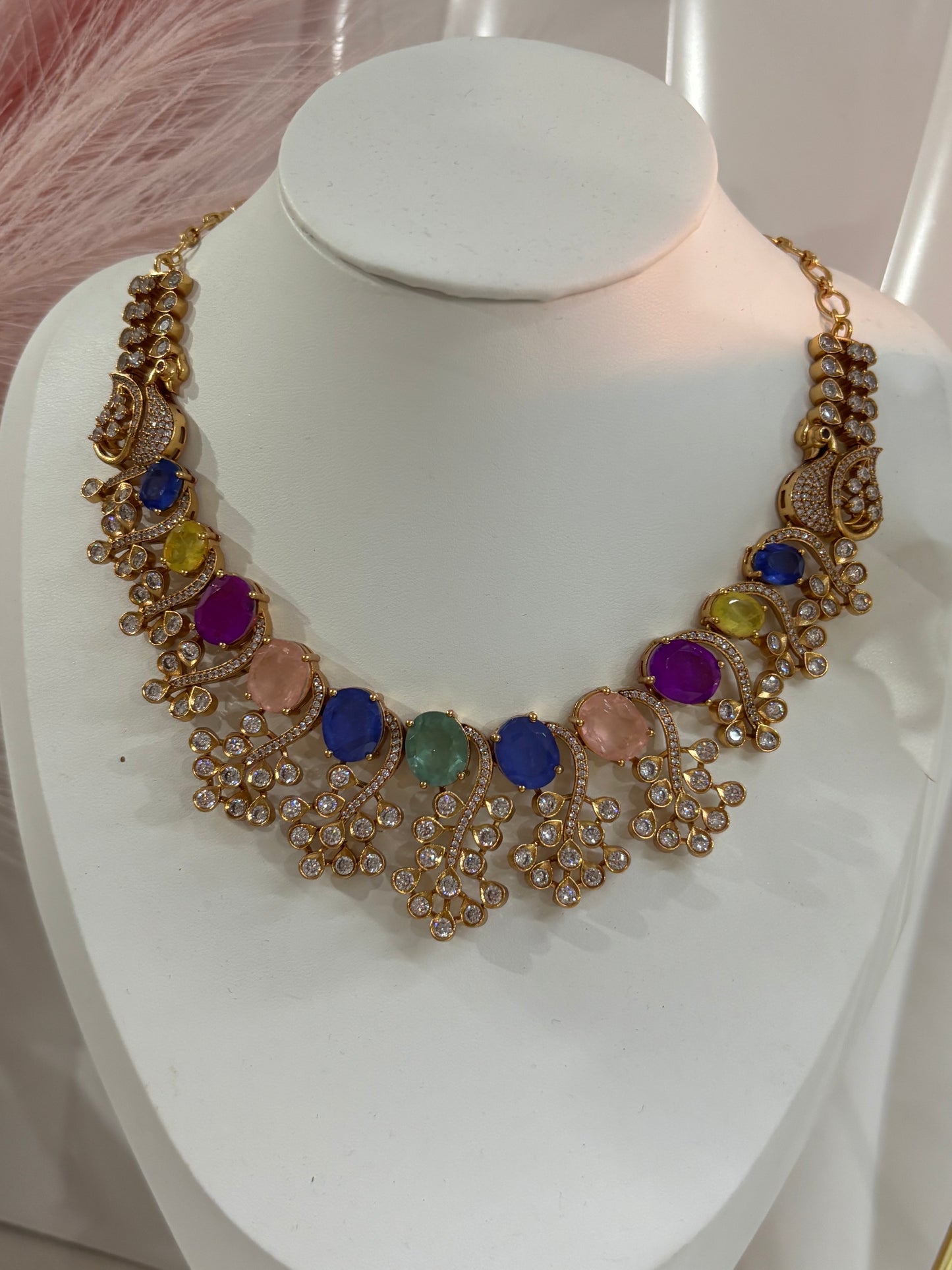 FMC4475 - Uncut Kundan Necklace Set