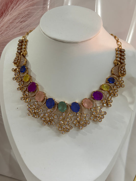 FMC4475 - Uncut Kundan Necklace Set