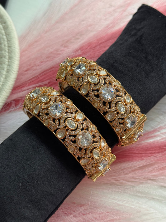 FMC5130- Pure Uncut Kundan & CZ Kangan