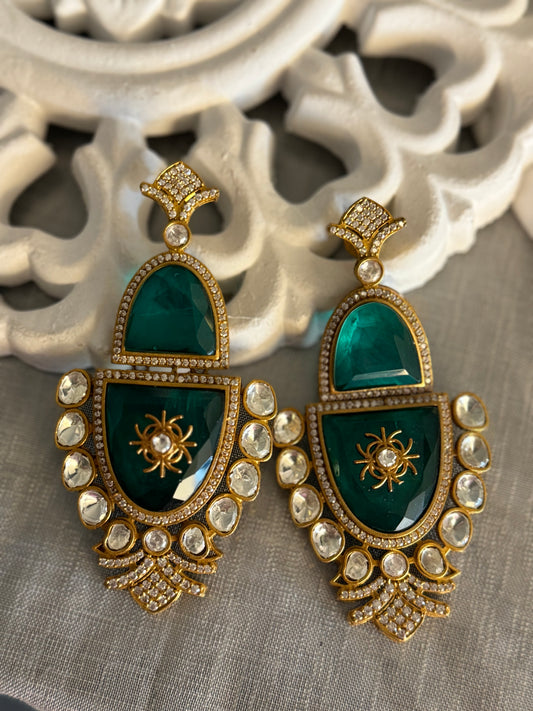 FMC1789 - Mossanite Kundan Earrings