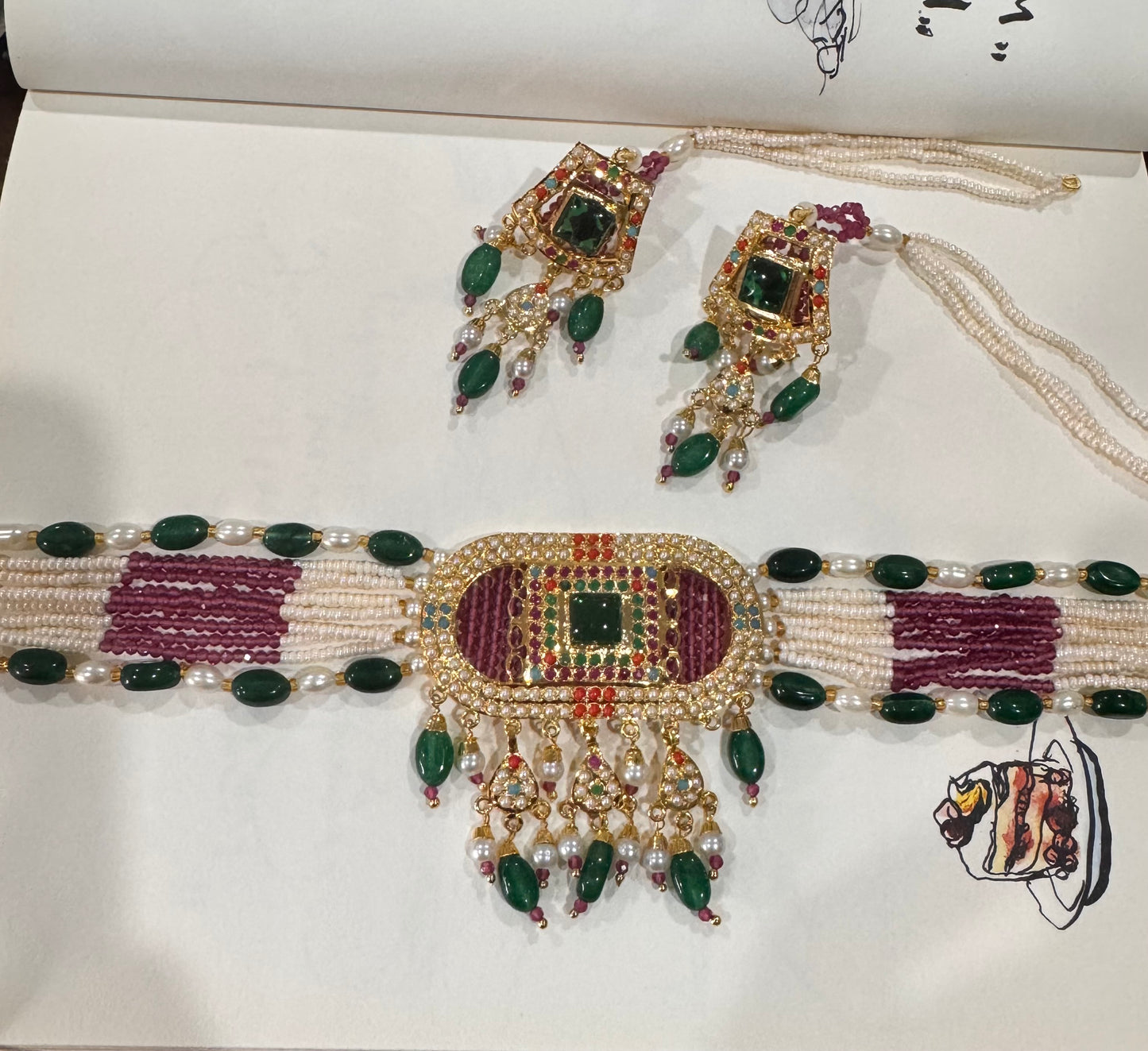 FMC3055- Jadau Chokar Set