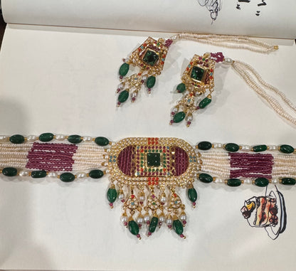 FMC3055- Jadau Chokar Set