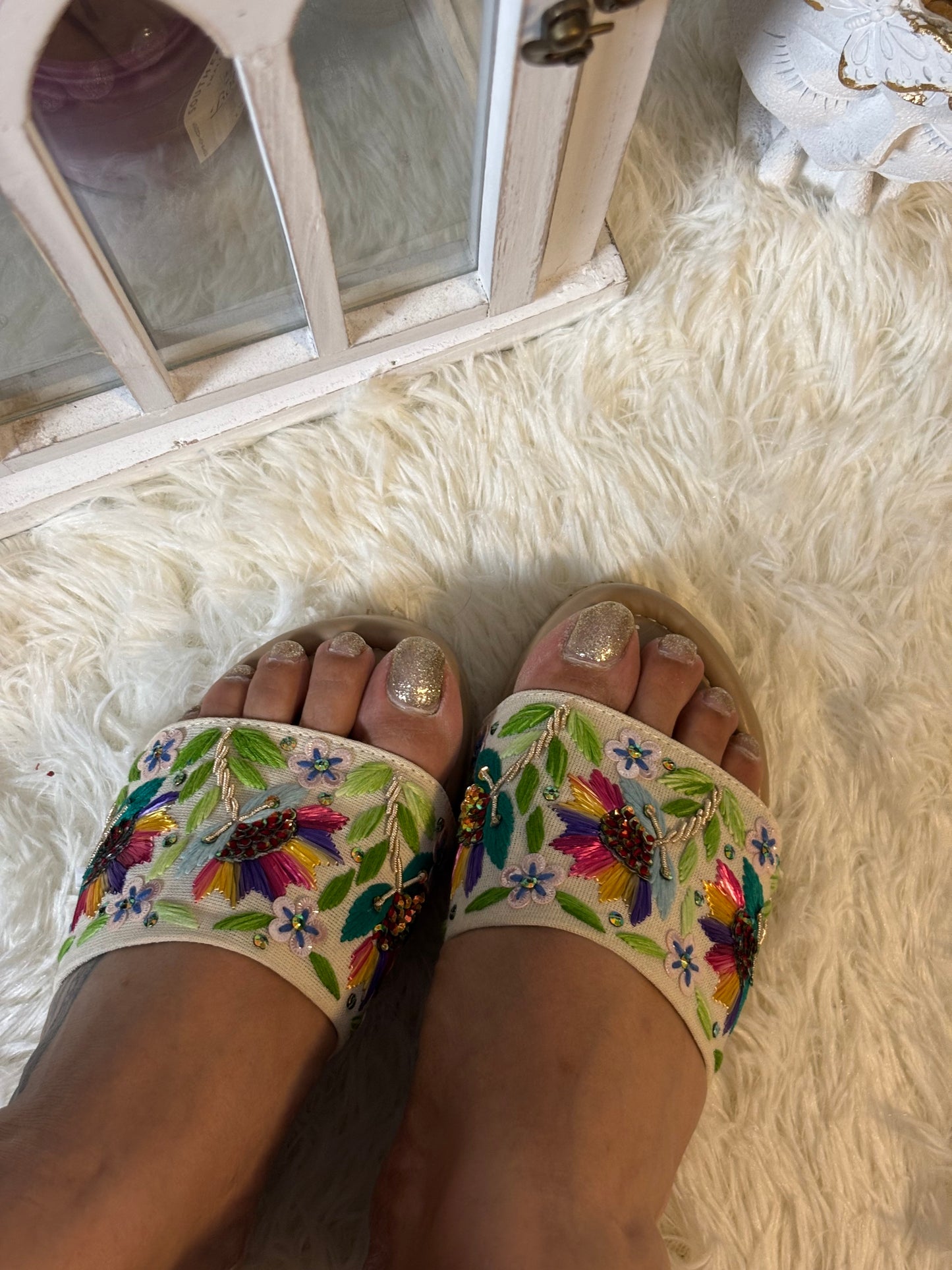 FMC2001 - Hand Embroidered Platform Heels