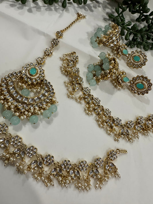 FMC210 - Kundan Jhumki Sahara set