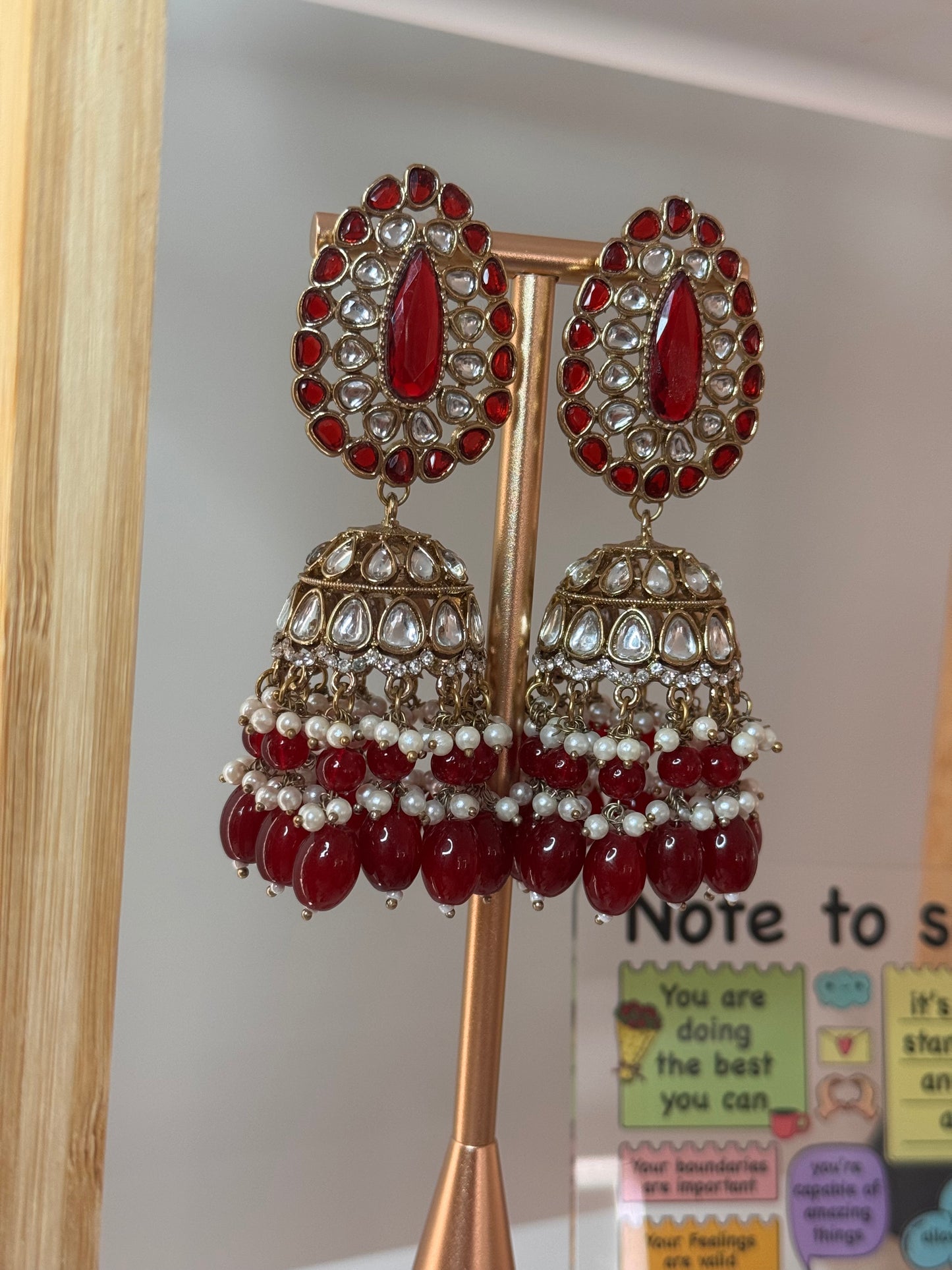 FMC595 - Kundan Jhumki Earrings