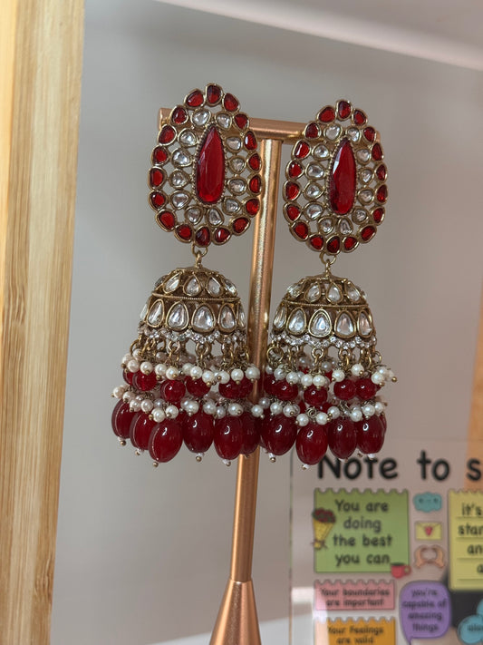 FMC595 - Kundan Jhumki Earrings