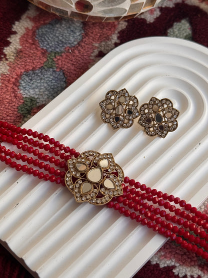 FMC062 - Mirror Chokar Necklace