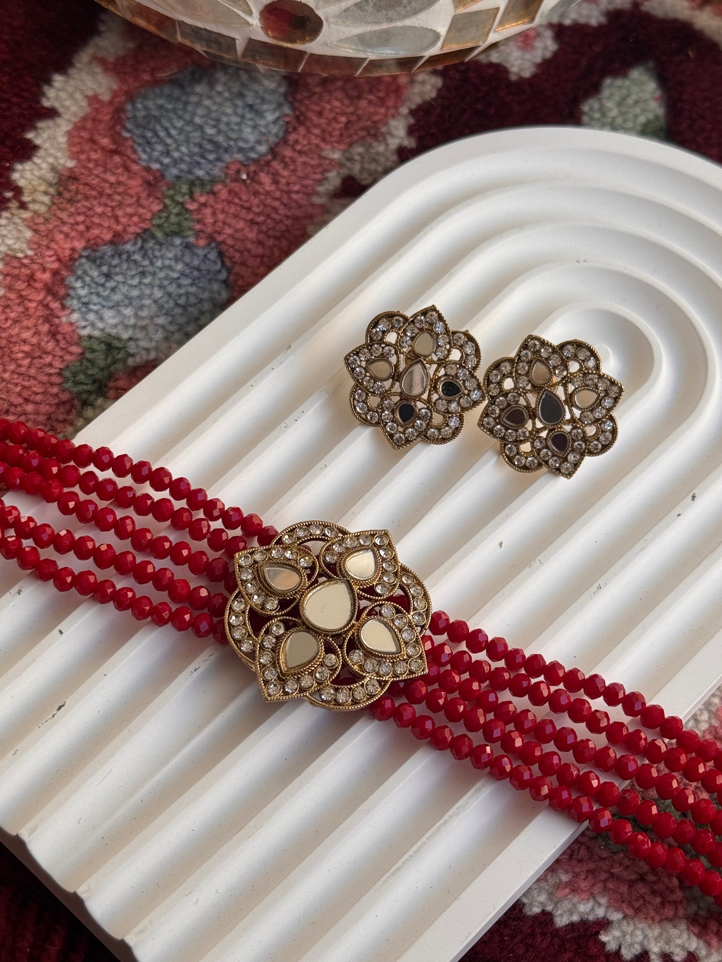 FMC062 - Mirror Chokar Necklace