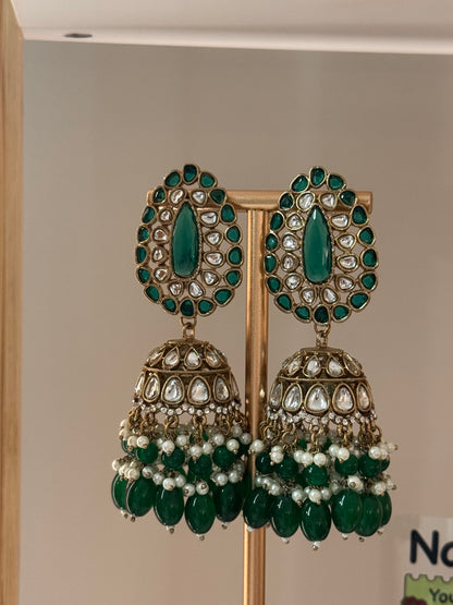 FMC595 - Kundan Jhumki Earrings