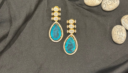 FMC645 - Doublet Stone Earrings