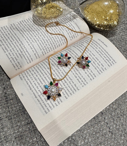 FMC550 - Navratan Pendant Set