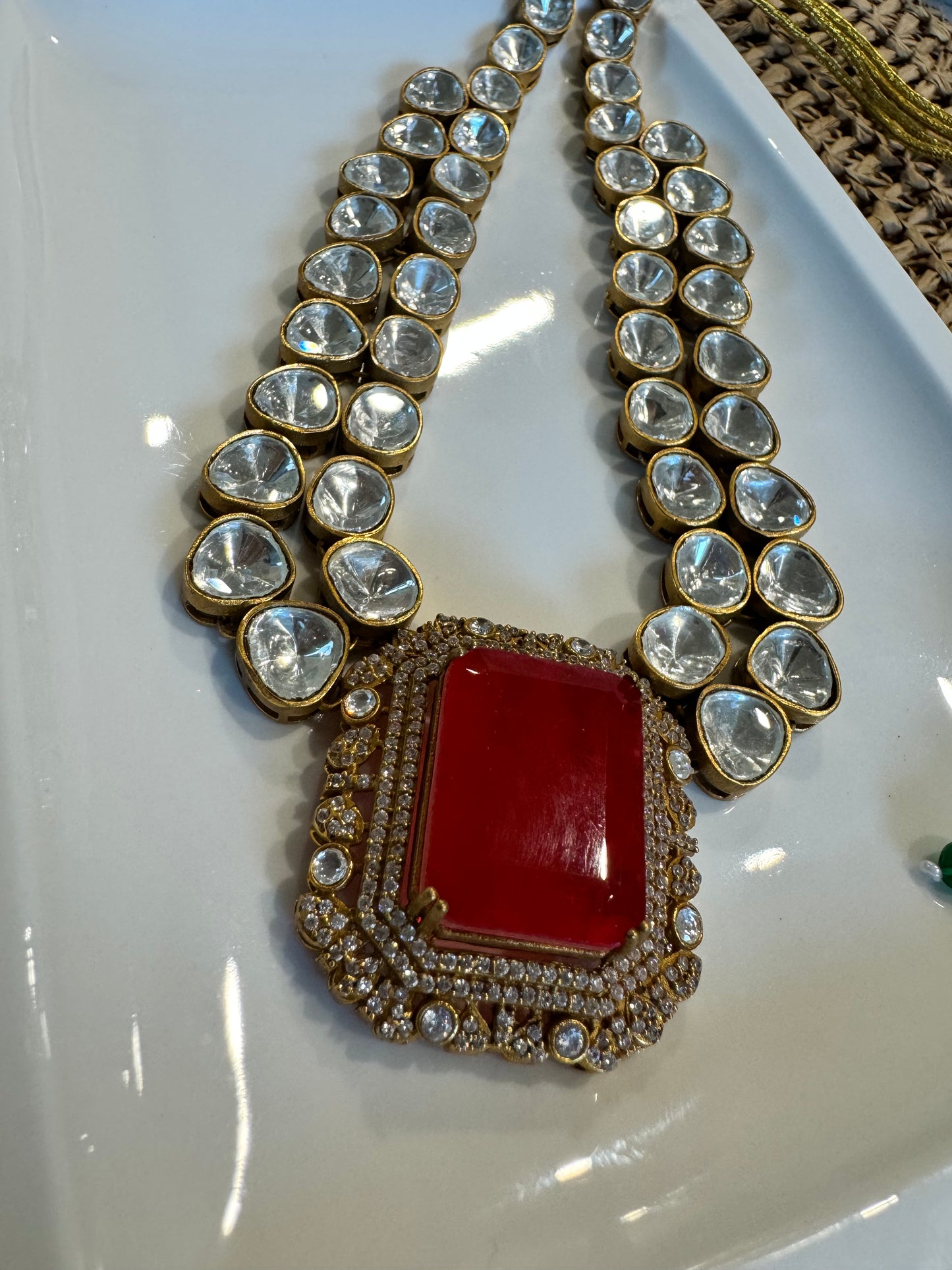 FMC2950 - Mossanite Kundan Necklace