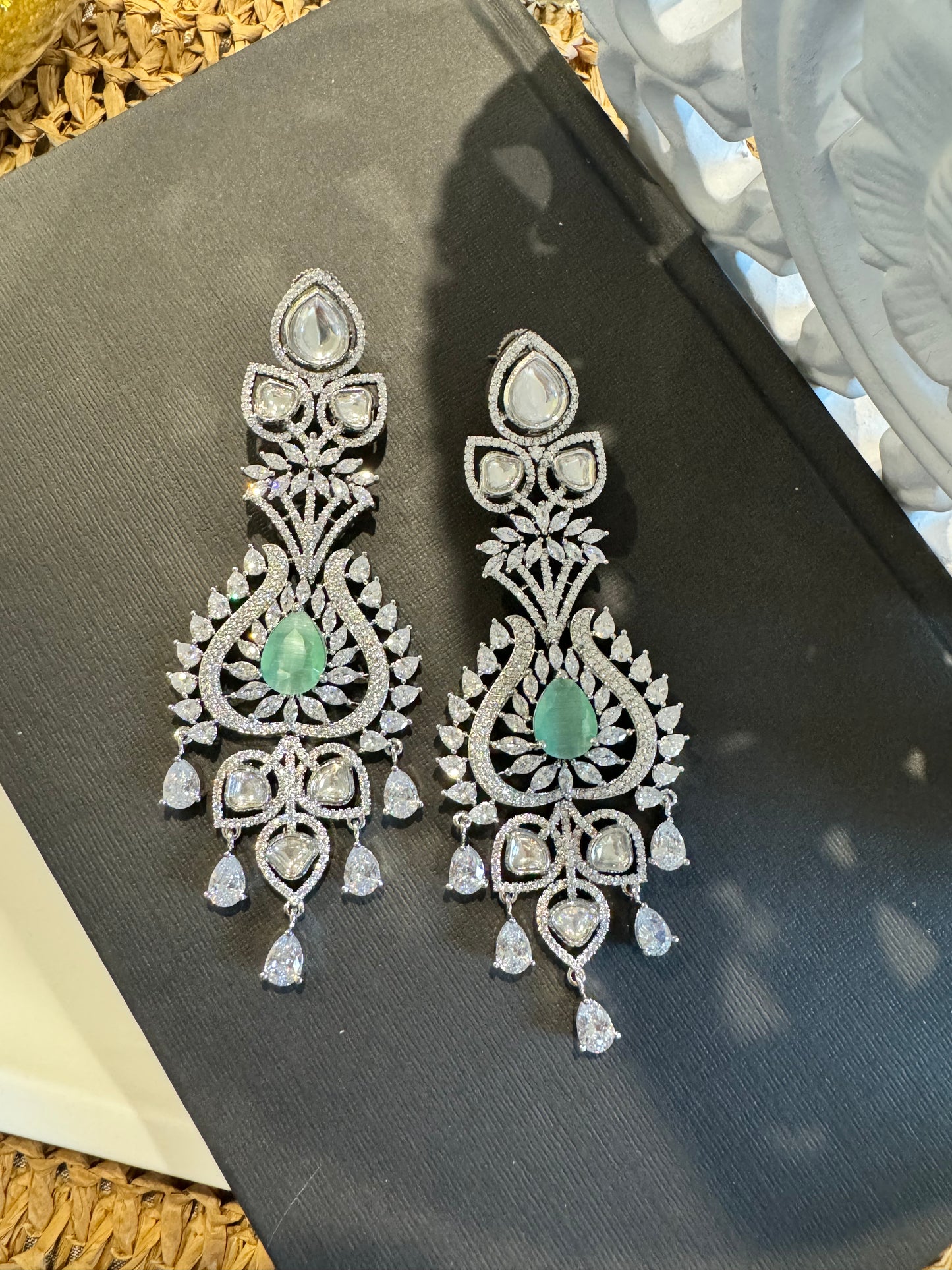 FMC1950 - Uncut Kundan CZ Earrings