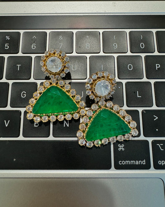 FMC1463 - Mossanite Kundan Earrings