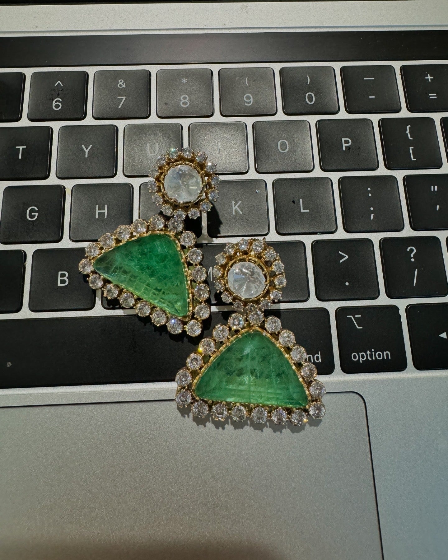 FMC1463 - Mossanite Kundan Earrings