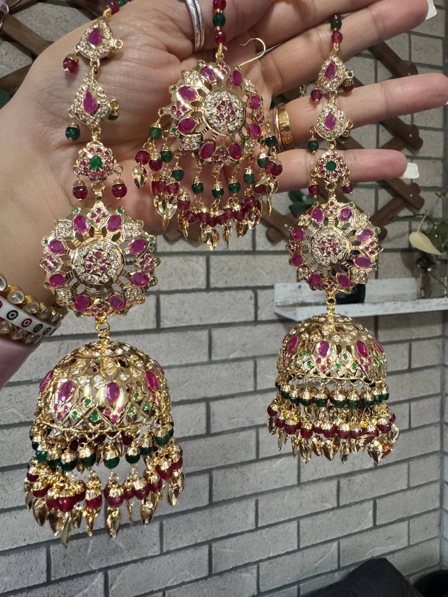 FMC2450 - Jadau Jhumki Tikka Set