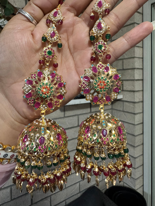 FMC2450 - Jadau Jhumki Tikka Set