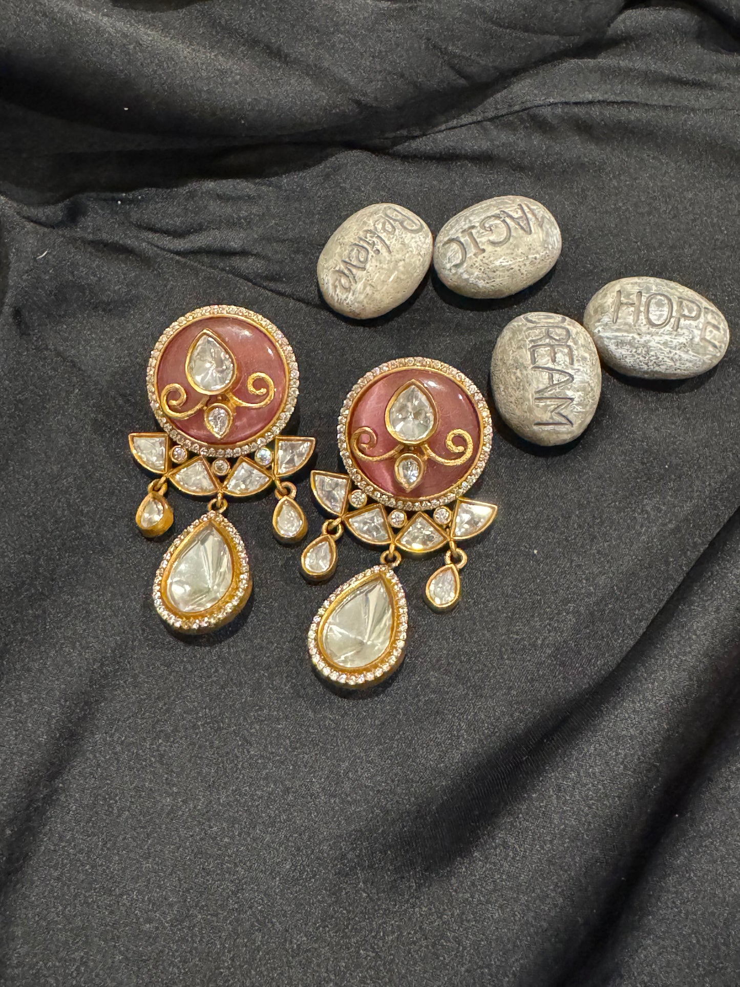 FMC810 - Uncut Kundan Earrings