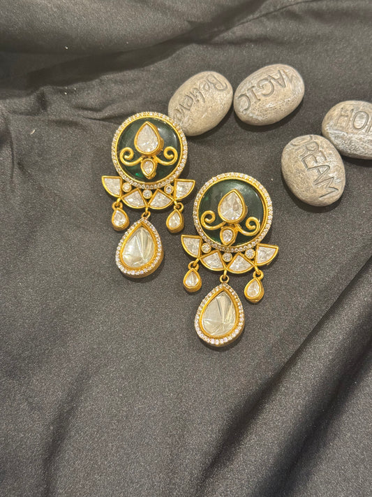 FMC810 - Uncut Kundan Earrings