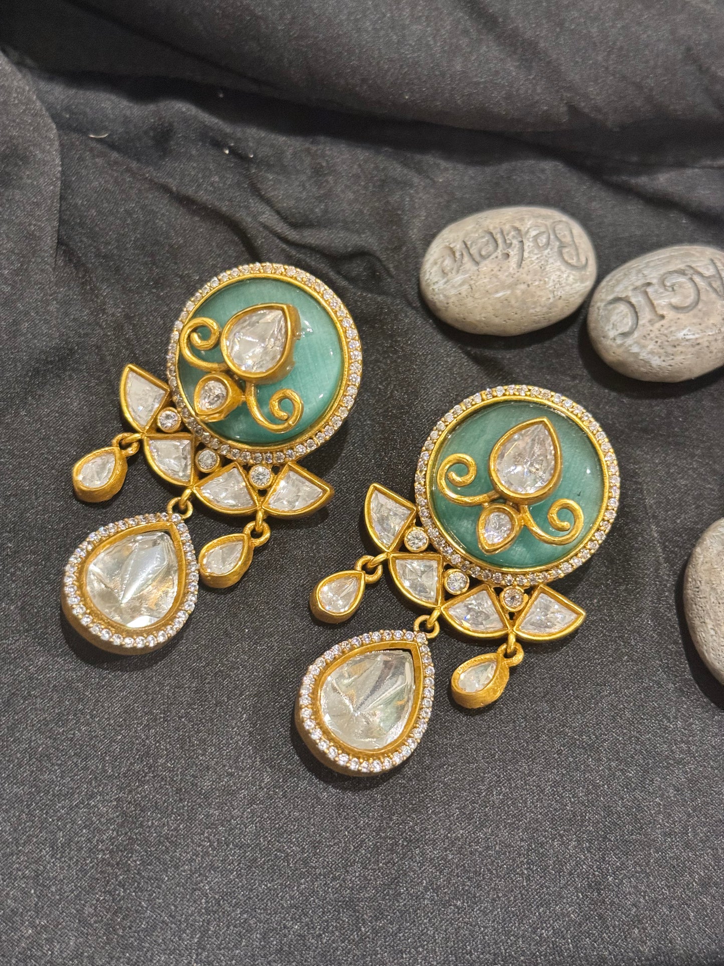 FMC810 - Uncut Kundan Earrings