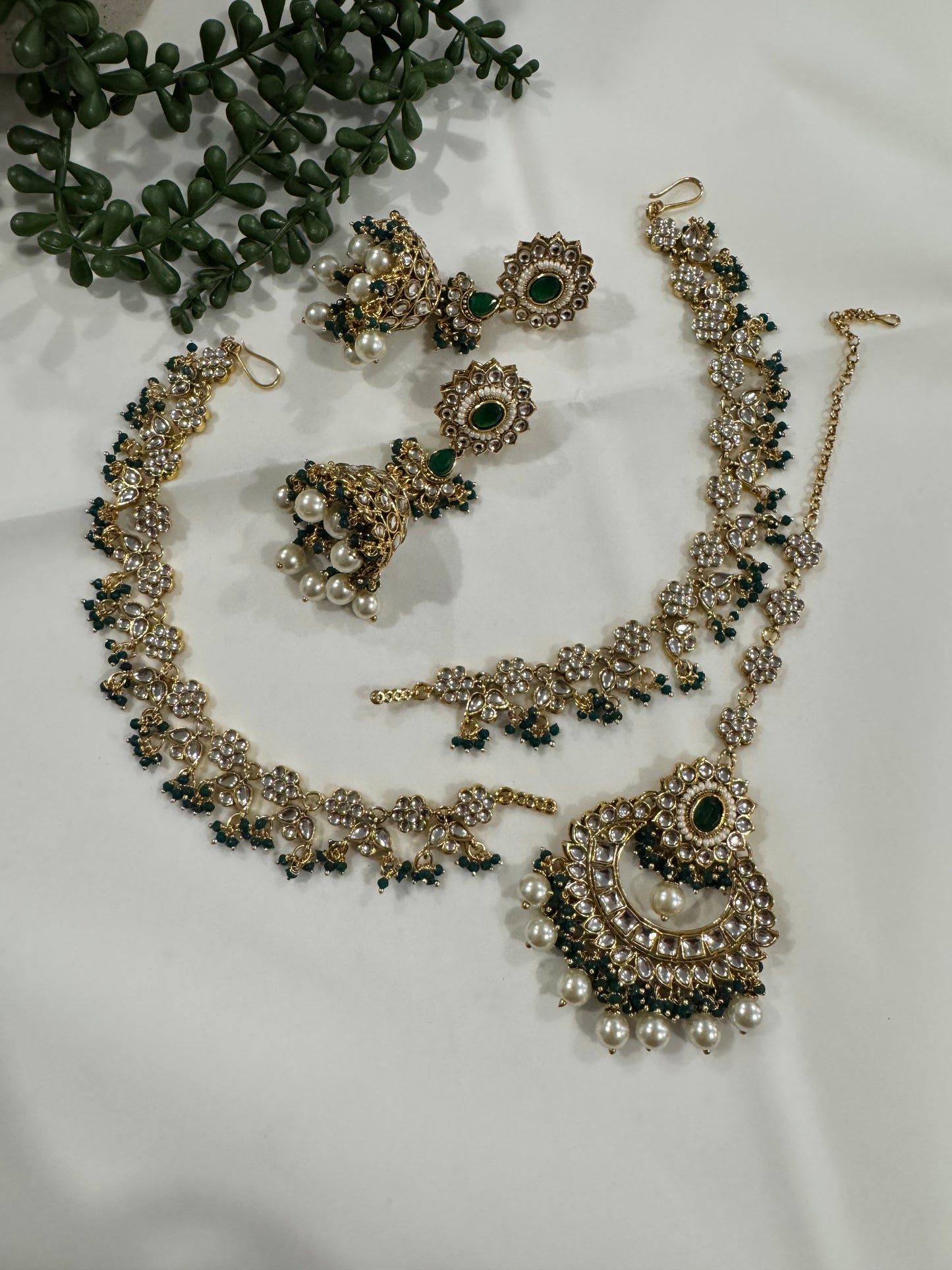 FMC210 - Kundan Jhumki Sahara set