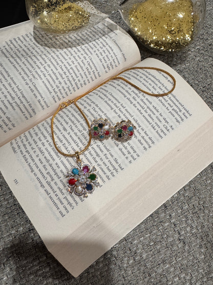 FMC656 - Navratan Pendant Set