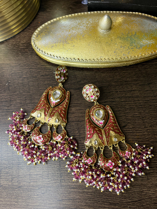 FMC008 - Kundan Earrings - $9 OFF