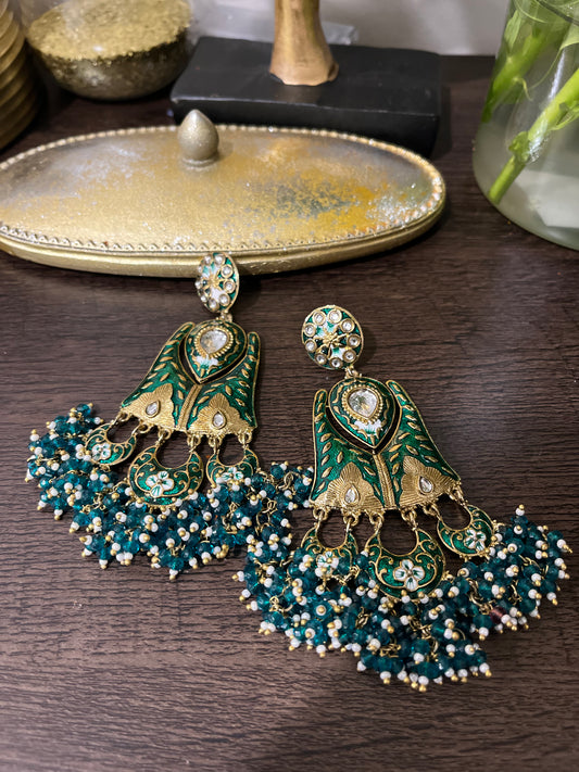 FMC008 - Kundan Earrings - $9 OFF