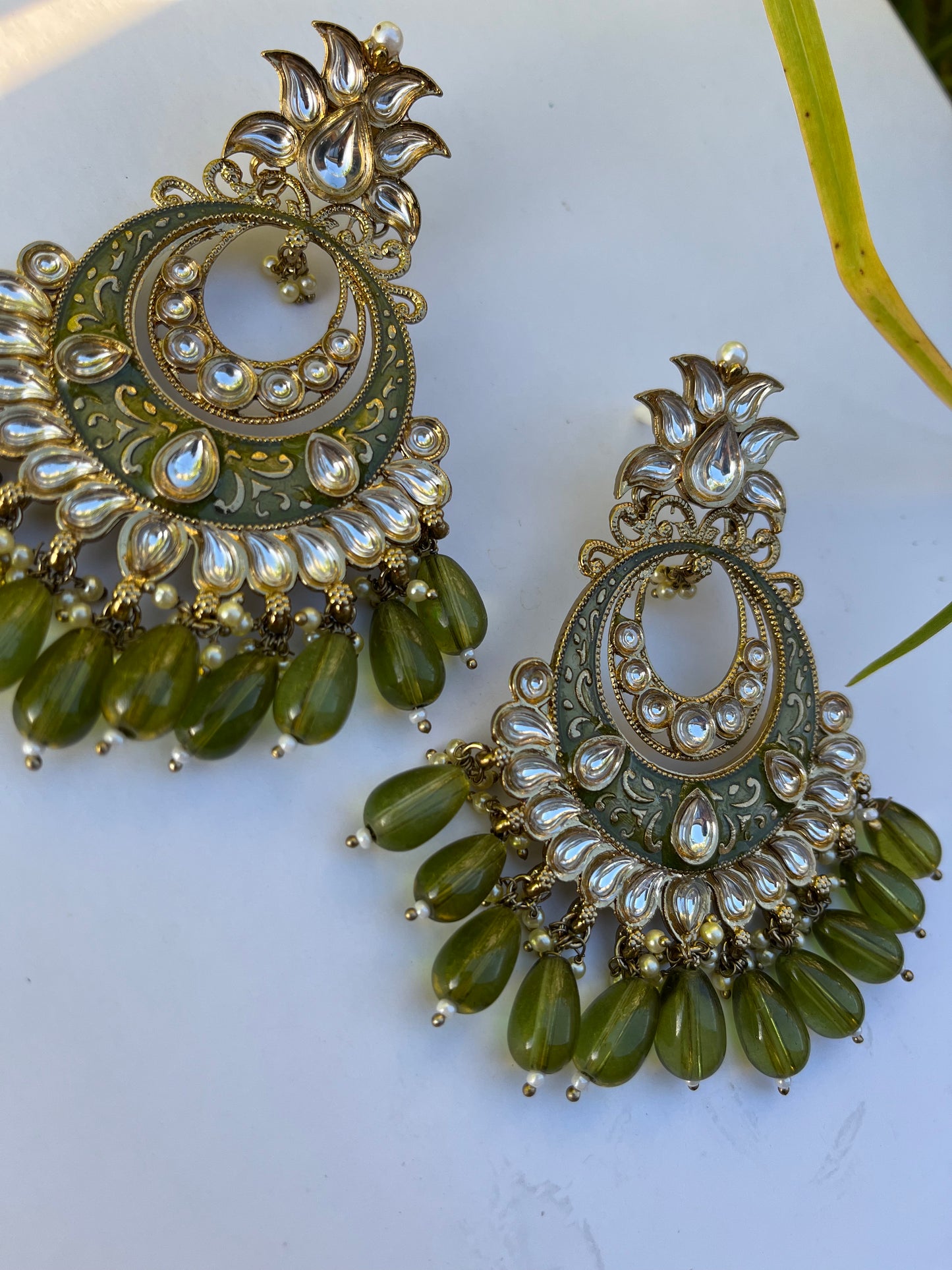 FMC111 - Kundan Earrings - $8 OFF