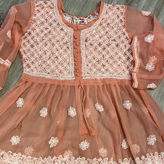 Chikankari Georgette Kurti