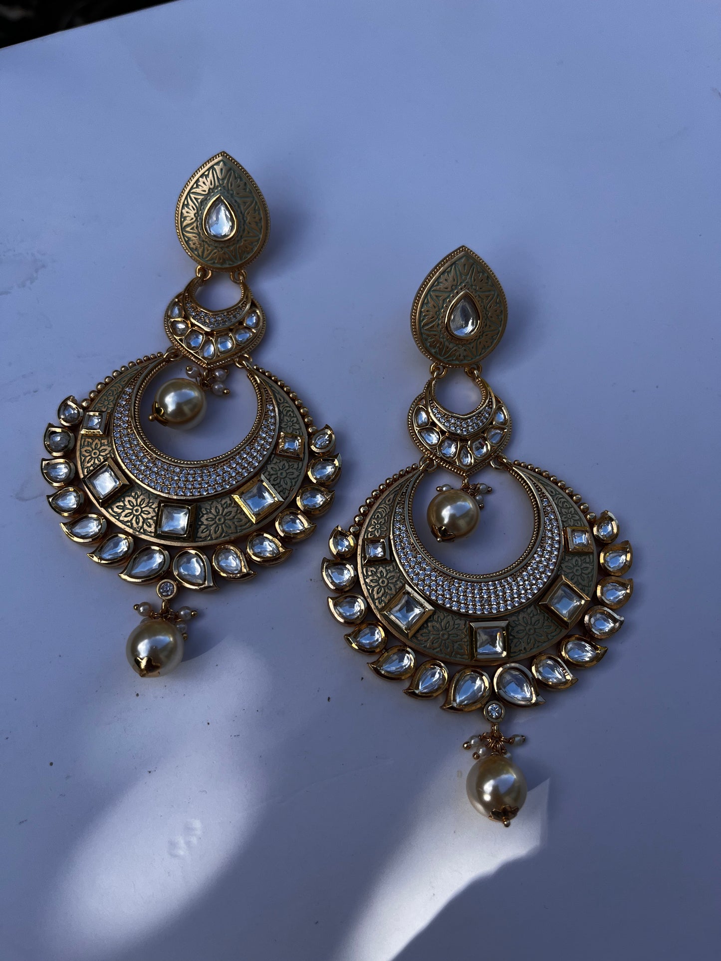 FMC189 - Uncut Kundan Earrings