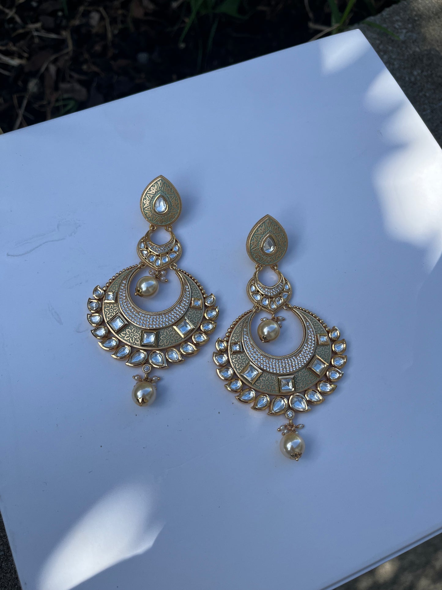 FMC189 - Uncut Kundan Earrings