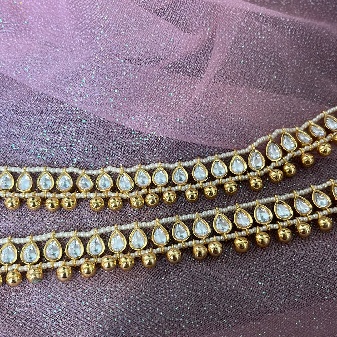 FMC1137 - Uncut Kundan Anklets