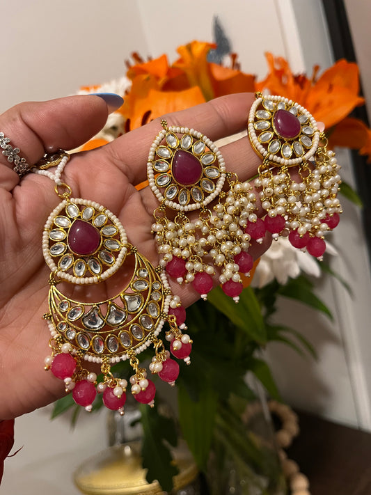 FMC117 - Kundan Maangtikka Set